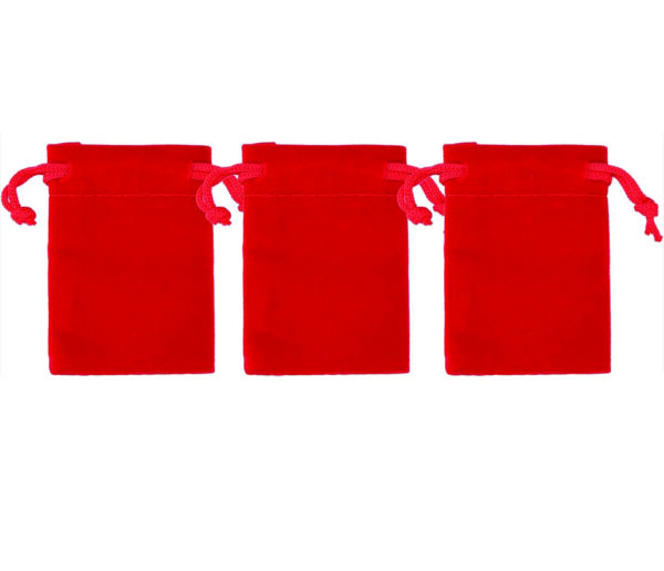 3 Pack - Mystical Red Velvet Abundance Pouch – Cloves, Red String & Gem for Wealth & Protection - 3 Pack - Image 2