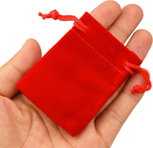 3 Pack - Mystical Red Velvet Abundance Pouch – Cloves, Red String & Gem for Wealth & Protection - 3 Pack - Image 6